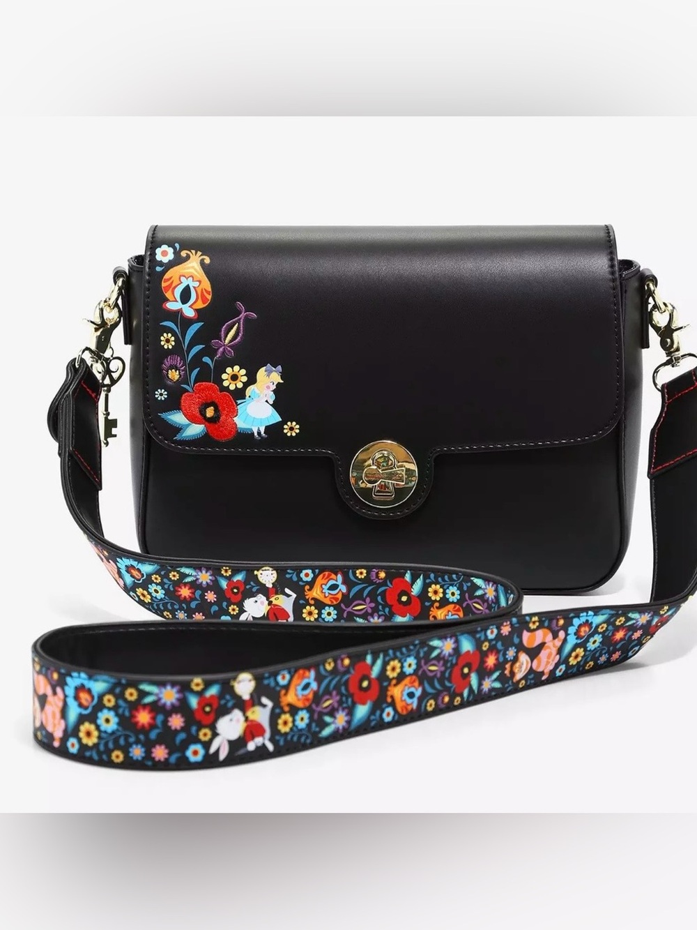 Loungefly Disney Alice in Wonderland Floral Crossbody Bag